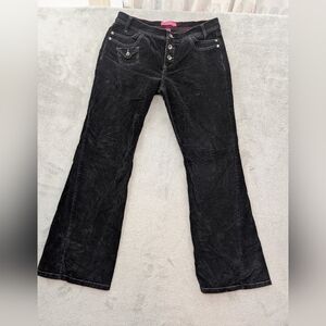 GLO Jeans Black Flare & Wide Leg  Corduroy Size 13